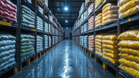 Efficient Organization and Climate Control in a Warehouse for Perishable Goods and Pharmaceuticals Generative AIの素材