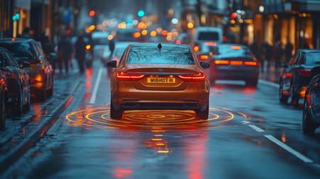 Exploring Urban Mobility With Autonomous Vehicles Utilizing Smartroad Technology and Connectivity Solutions for Better Transportation Efficiency Generative AIの素材