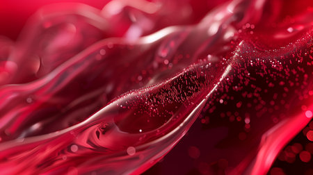 Liquid resembling blood flows smoothly, showcasing innovative synthetic properties for medical usesの素材