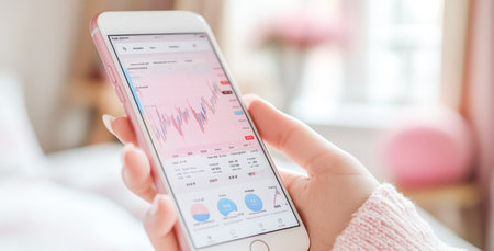 Mobile banking transaction verification showing financial statement on smartphone Generative AIの素材