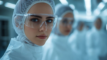 Progress in Mining and Metallurgy With Focused Professionals in Protective Gear Ensuring Safety and Efficiency During Extraction in a Modern Facility Generative AIの素材