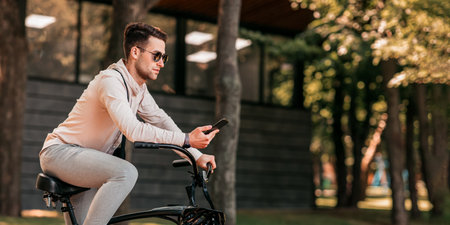 Tries to find his best road during stop with gps online map