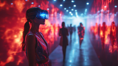 Exploring Future Society Shaped by AI Governance Where Individuals Engage With Immersive Virtual Environments and Holographic Identities in Cyberspace Generative AIの素材