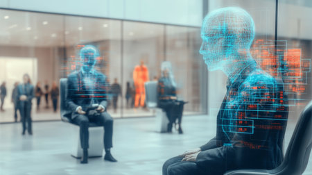 Exploring the Future of Identity in a Society Governed by Artificial Intelligence Avatars and Holographic Representations Generative AIの素材