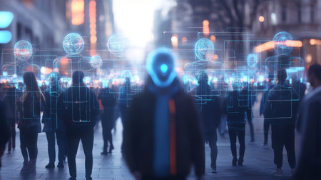 Exploring a Futuristic Society Where Holographic Avatars Represent a New Form of Identity in AI governed Cyberspace Generative AIの素材