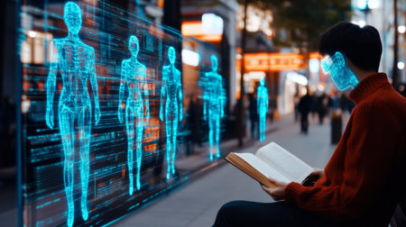 Exploring New Dimensions of Existence in a Future Society Driven by AI Governance and Virtual Identities Generative AIの素材