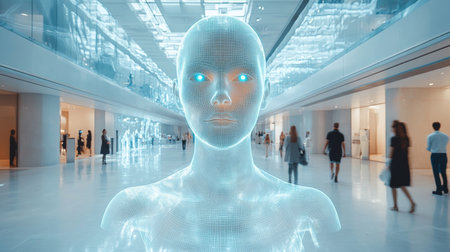 Exploring the Intersection of AI Governance, Identity, and Virtual Existence in a Futuristic Society Filled With Metahumans Generative AIの素材