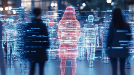 Innovative Society Explores Future Life in AI governance With Metahuman Avatars in a Vibrant Virtual Landscape Generative AIの素材