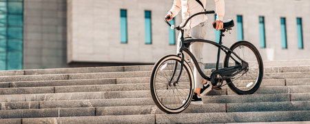 Modern walking, short way to work and eco transport in town