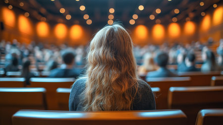 A woman attends a public hearing on government policies regarding bribery and ethicsの素材