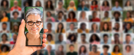 Smartphone facial recognition tech for identifying individuals
