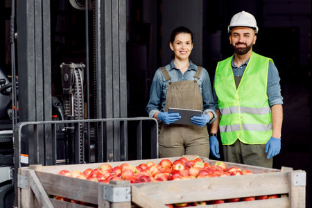 Harvesting on modern farm in summer and autumn, warehouse work and distribution