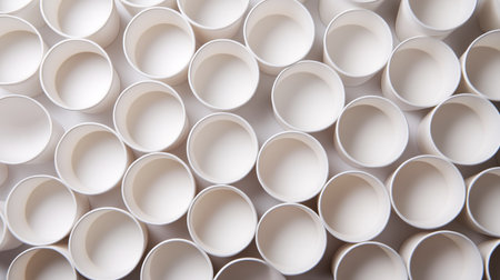 White minimalism highlights the ecological impact of disaster and innovation Generative AIの素材