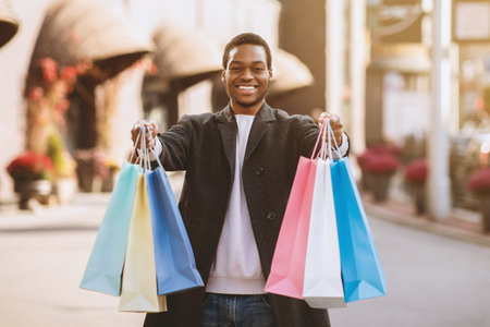 Beginning of sales season and Black Friday for shopaholic before holidaysの写真素材