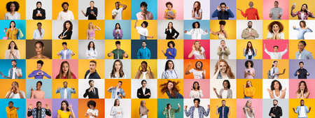 Collage of diverse faces showcasing unique lifestyles and expressions