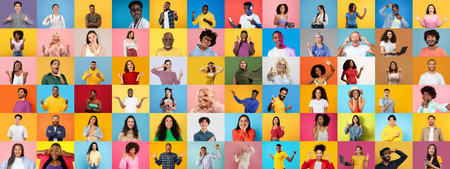 Celebrating diversity through vibrant portraits of diverse individualsの写真素材