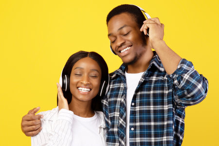 Favorite music together and stay home at covid-19の写真素材