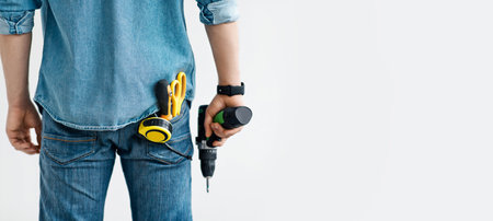 Men work, home renovation, construction or carpentry business
