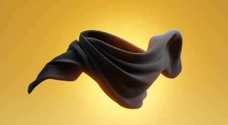 Elegant drapery showcasing texture and style against a vibrant background Generative AIの素材