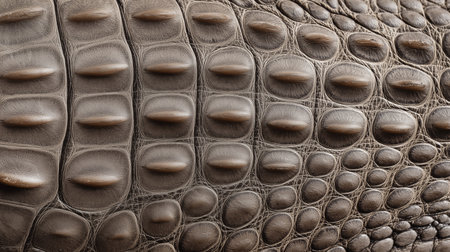 Detailed patterns and scales of crocodile skin captured in natural environment showcasing textureの素材