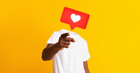 Social media interaction symbolizes engagement in digital connectionsの写真素材