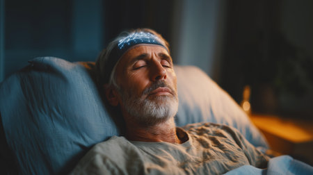 Hypnosis therapy session for sleep treatment to alleviate various diseases Generative AIの素材