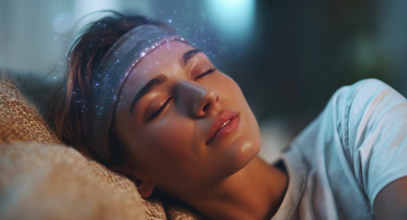 Hypnosis treatment for wellness and relaxation in a tranquil environment Generative AIの素材