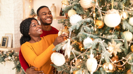 Home decor for winter holidays together at homeの写真素材