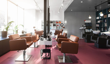 Interior beauty salon, place for makeup artist, hairdresserの写真素材