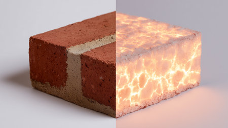 Two building materials showcase their distinct features and uses in constructionの素材