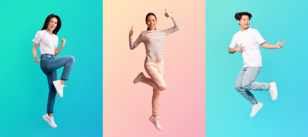 Joyful expressions of happiness in a vibrant diversity collage