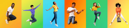 Celebrate joy and diversity with fun-loving people in vibrant colors