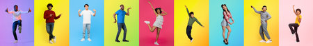 Diverse individuals celebrating joy and togetherness in a vibrant collage