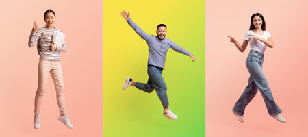 Collage of diverse people showcasing energy and lifestyle in vibrant backgrounds