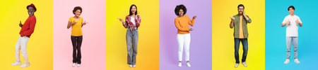 Diverse group of people celebrating lifestyle in a vibrant collage