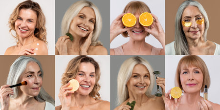 Home beauty pampering collage featuring skin care routines and relaxation