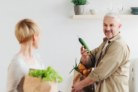 Delivery fresh organic vegetables from market during COVID-19 pandemicの写真素材