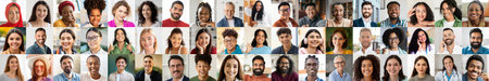 Diverse group of happy individuals showcasing life and connection in portraits