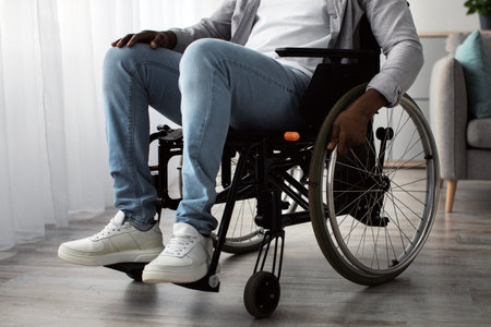 Modern lifestyle of disabled person, rehabilitation in clinic and home after disease or injury