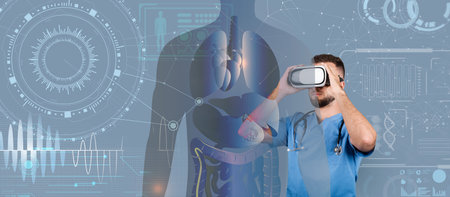 Innovative doctor using virtual reality for modern healthcare advancements