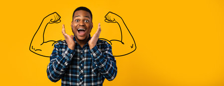 Dynamic collage showcasing strength and spirit against a vibrant background