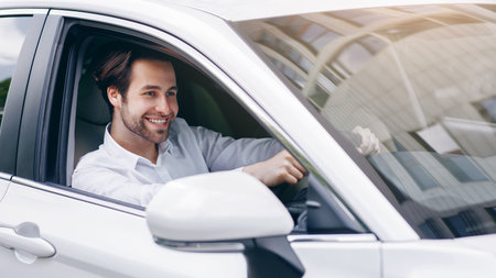 City traffic, great mood, people and transport. New comfortable auto