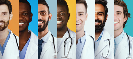 Diverse Group of Doctors in Professional Attire Showcasing Unity in Healthcare Generative AI