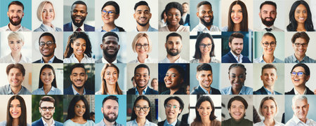 Business Professionals From Diverse Backgrounds Smiling in a Collaborative Environment Generative AI