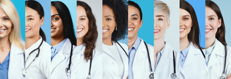 Diverse Medical Professionals Showcasing Various Specialties With Confidence Generative AI
