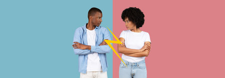 Conflict Resolution Through Communication in Relationships Captured in a Vivid Collage
