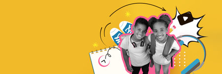 Creative Collage Showcasing Joyful Students Ready for a New School Year