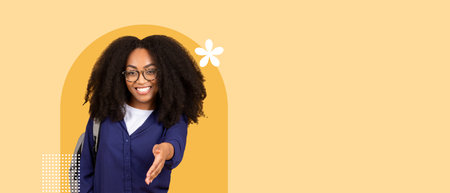 Providing a Warm Welcome in a Cheerful Setting With a Friendly Gesture