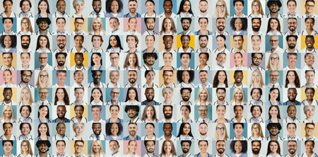 Collage of Diverse Medical Professionals Showcasing Teamwork and Dedication in Healthcare