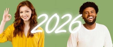 Confident Young Asian Woman Poses With a Smile Against a Purple Background Showing Joyの写真素材